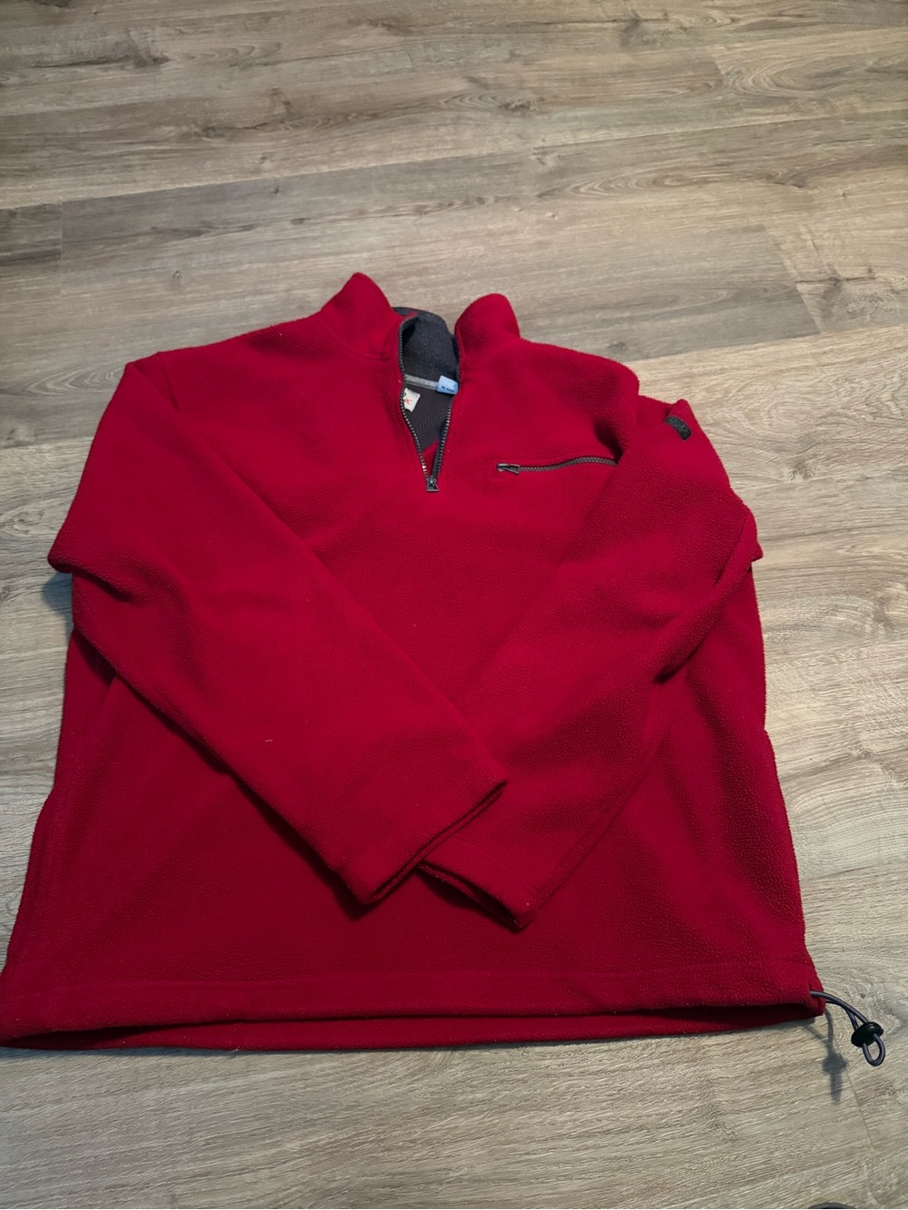 Izod Men's Red Half-Zip Fleece Pullover Jacket